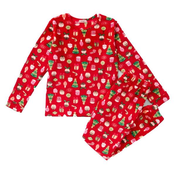 Cath Kidston Girls Fleece Long Pyjama Set - Red - 
