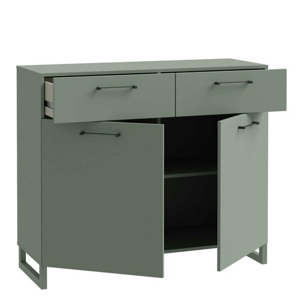 Wyld Haus Innsbruck Sage Green Wooden 2 Door  2 Drawer Storage Chest
