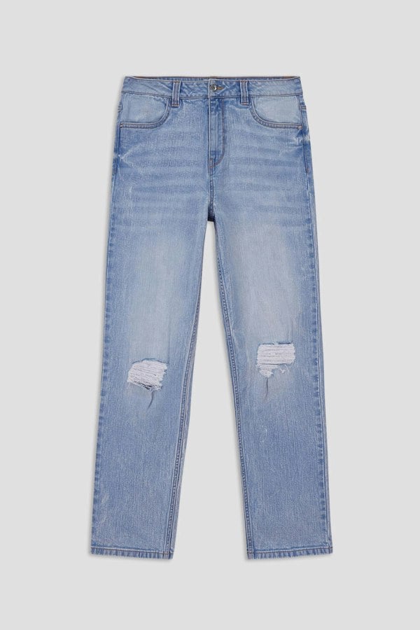 ENORSIA Womens  Straight Fit Ripped Jeans