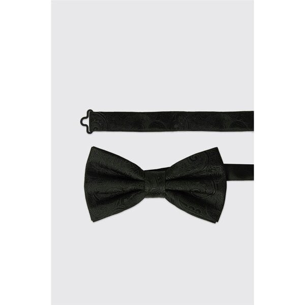 Antique Rogue Black Paisley Bow Tie
