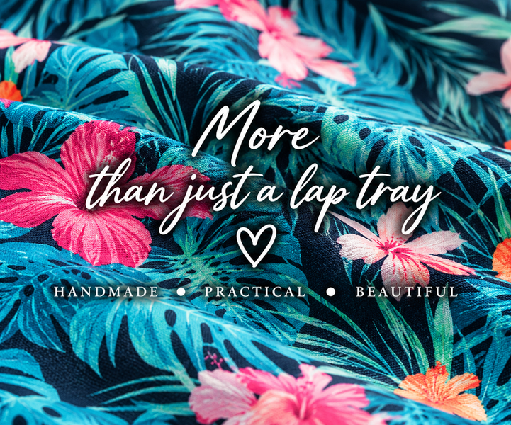 Made in the Mill Luxury Tropical Palm Lap Tray With Bean Bag