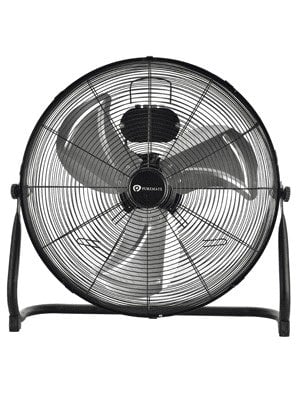 PureMate 20-Inch Chrome Gym Floor Fan - Black