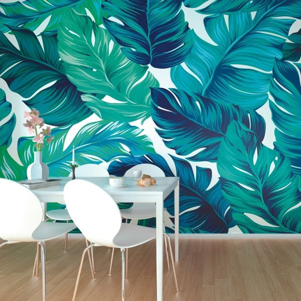 Origin Murals Bold Tropical Leaves Wall Mural - Green