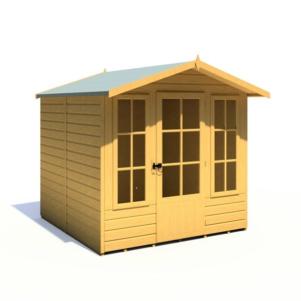 Shire 7x7 Chatsworth Summerhouse 12mm shiplap interlock cladding