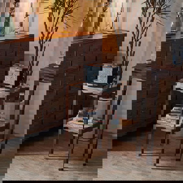 Cement Side Table, Light Oak-Weilai Concept-Weilai Concept