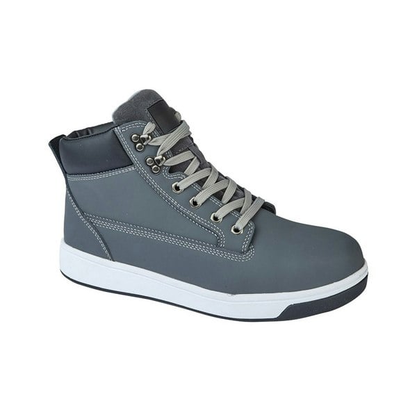 Grafters Men's Toe Capped Safety Trainer Boots - Grey