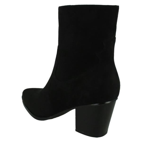 Spot On Ladies Spot On Mid Cuban Heel Cowboy Ankle Boots F51228