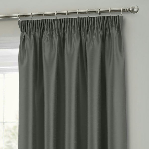 Intimates Faux Silk Pencil Pleat Curtains - 117cm x 137cm