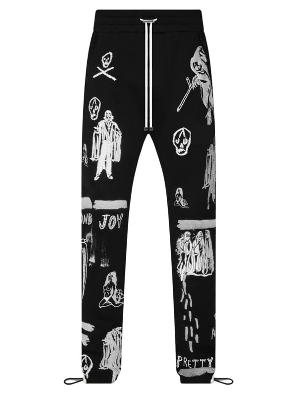 Amiri x Wes Lang Embroidered Sweatpants – Black
