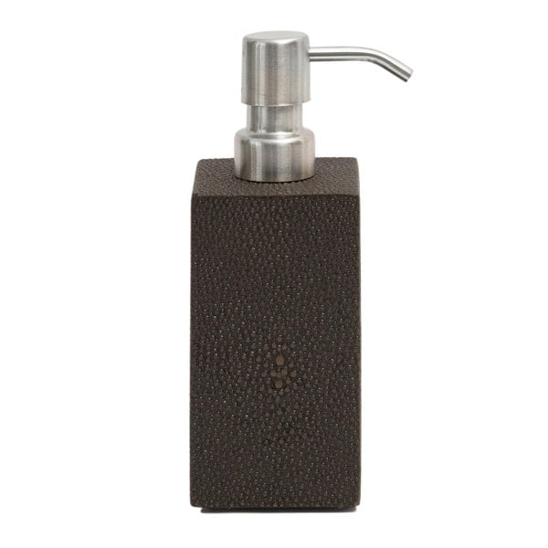 POSH TRADING COMPANY Chelsea Soap Dispenser - Shagreen Chocolate