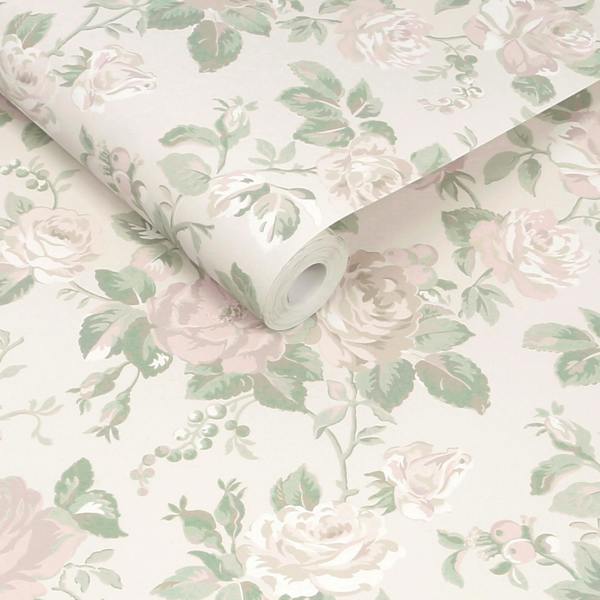 Cath Kidston Garden Rose Pink Wallpaper