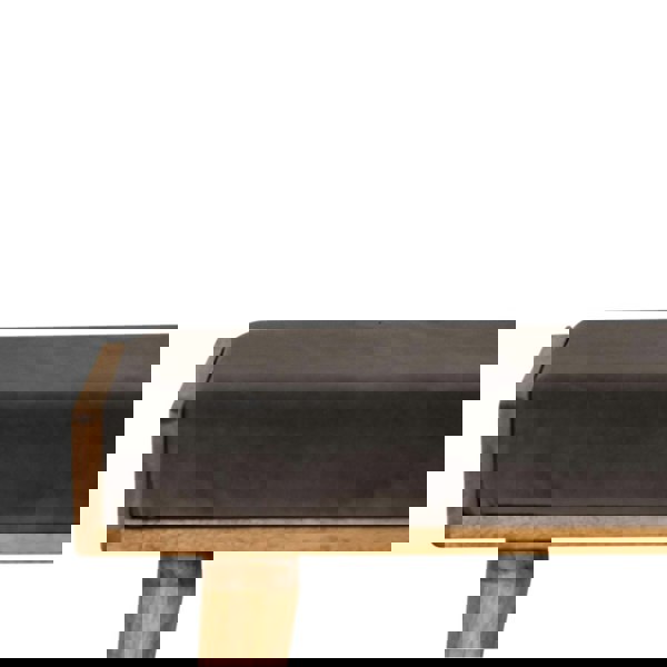 Artisan Furniture Grey Velvet Tray Style Footstool