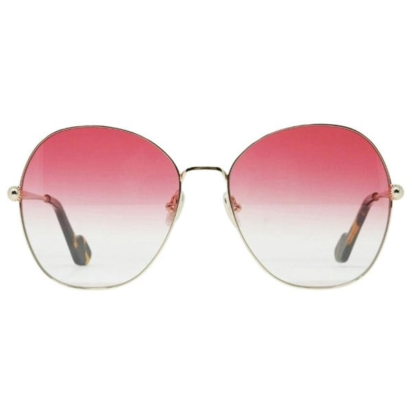 Lanvin Gradient Coral Lens Gold Sunglasses