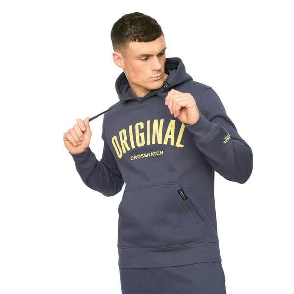 Crosshatch Mens Kensby Hoodie - Navy - 