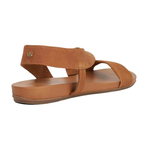 Dune London Womens/Ladies Lucina Leather Flat Sandals - Tan - 