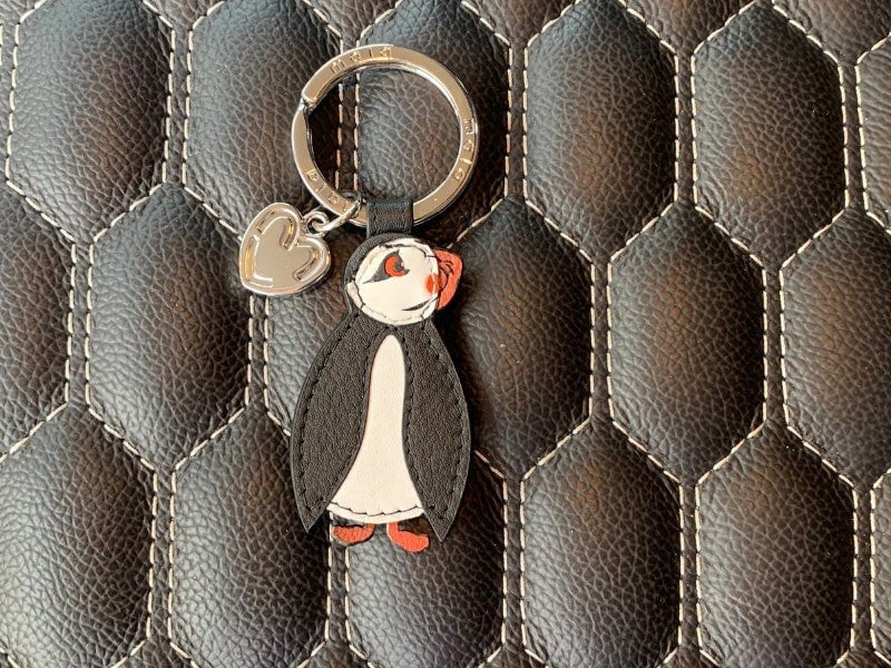 Mala Leather Puffin Leather Keyring
