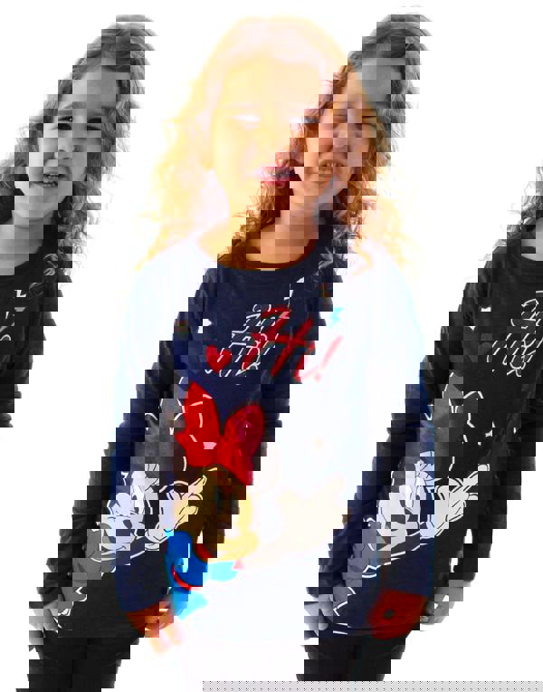 Disney Girls Blue Minnie Mouse Short Sleeved T-Shirt