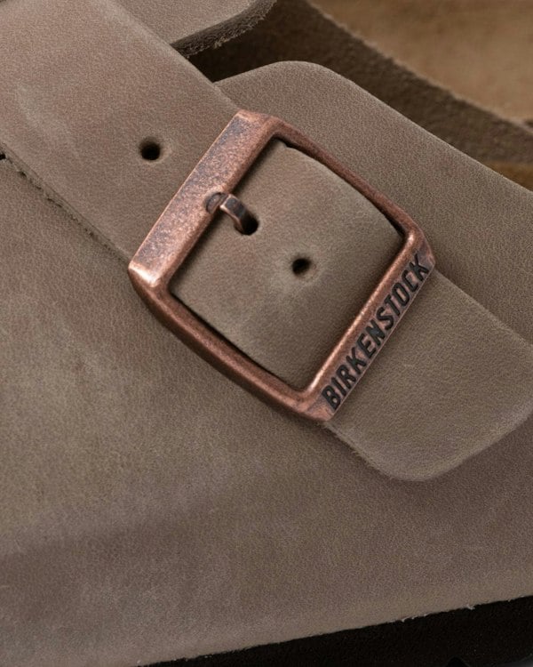 Birkenstock Boston Oiled Nubuck Leather Unisex Clogs - Tobacco Brown