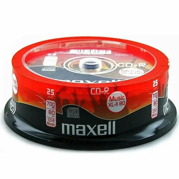 Maxell CD-R80 XL-II Blank CDs for Audio Recorders - Pack of 50 (2x 25) on Spindle