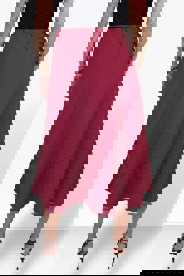 Paulo Due Women's Smart Elasticated Waist Flared Swing Skirt