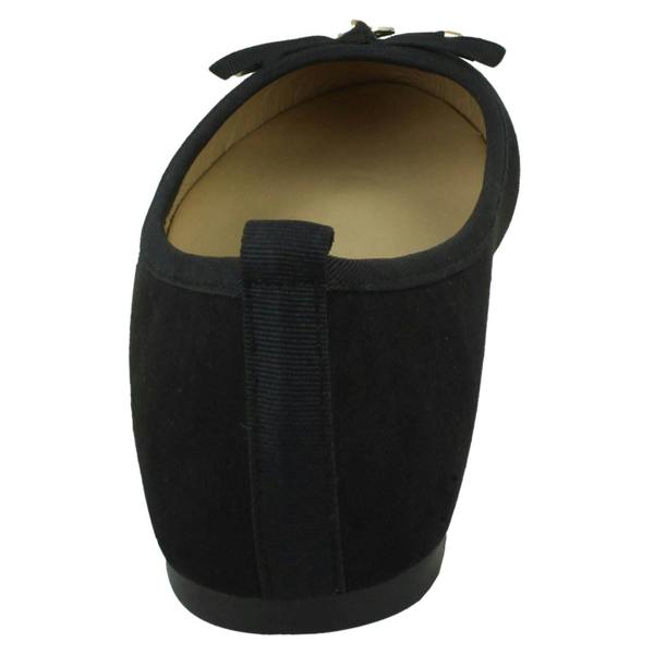 Spot On Ladies Spot On Flat Black Ballerina Shoes F80530