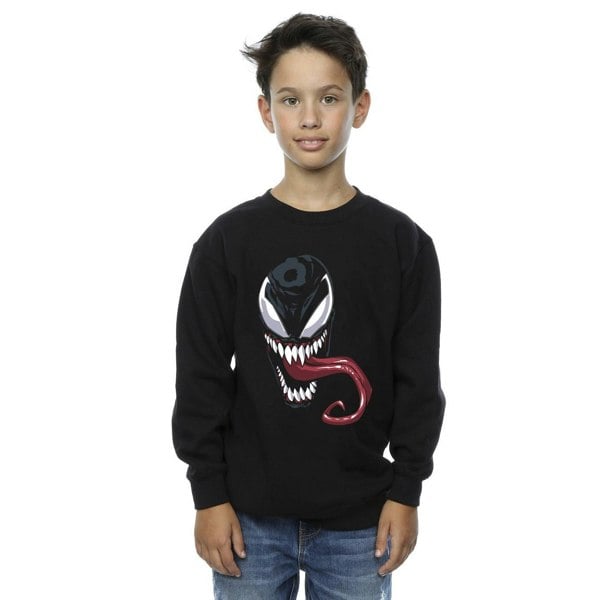 Marvel Boys Venom Face Sweatshirt - Black