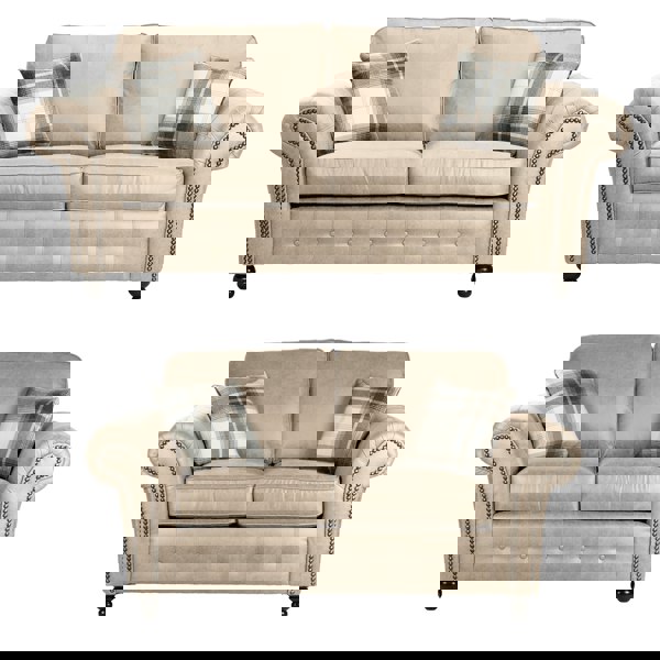 Oakland Marble Leather Sofa Suite