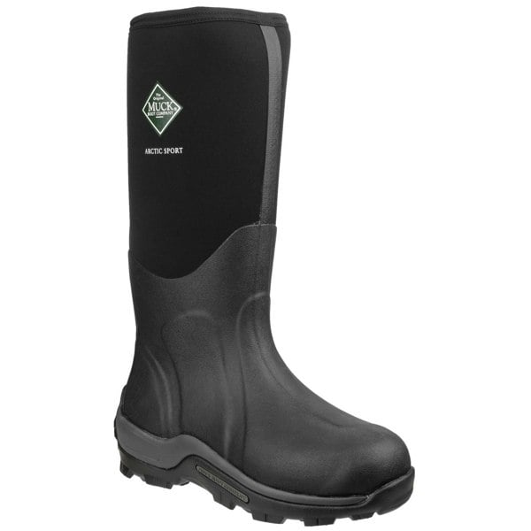 Muck Boots Unisex Arctic Sport Pull On Wellington Boots - Black/Black