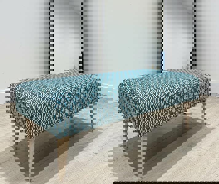 ISTOOLS Premium Pattern Fabric Ottoman Footstool Pouffe – UK Handmade