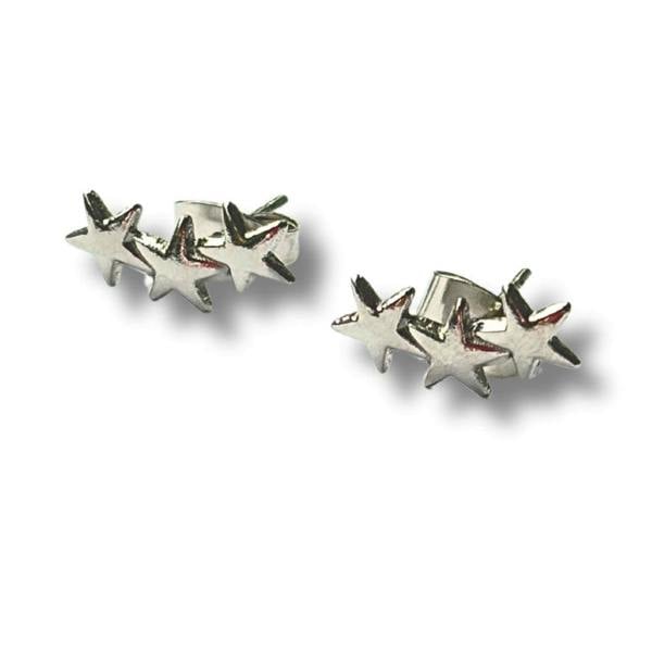 Aye Do Gifts Triple Star Silver Stud Earrings