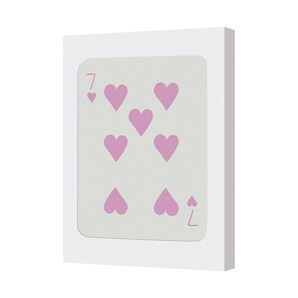 Benjamin Tate Design Pink Hearts Card Canvas Art Print With Deep Wooden Frame UK Made
