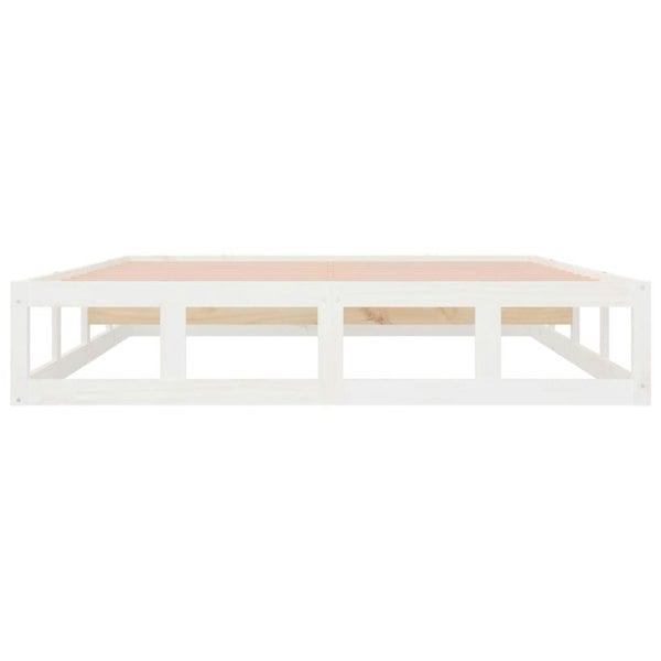 Berkfield Bed Frame White 160x200 cm Solid Wood
