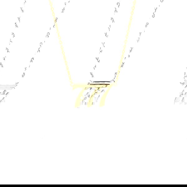 Say It With Angel Number Necklace - Gold Plated - 777