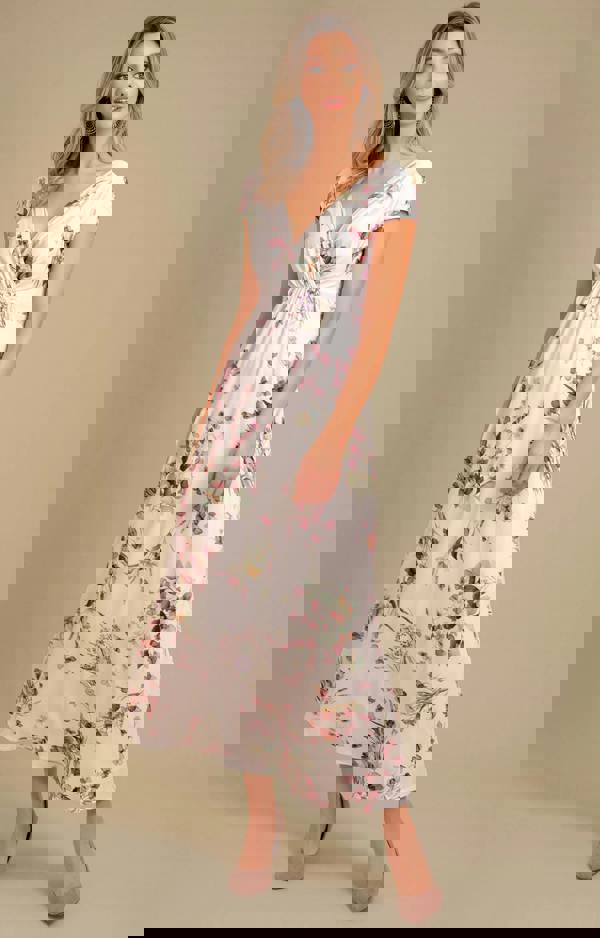 Alie Street London Sophia Maxi Dress Petite - Petal Pink Floral