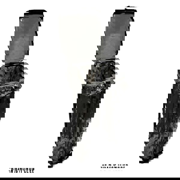 Collapsible Eco Folding Bin Frame OLPRO - bin lid open and black sack