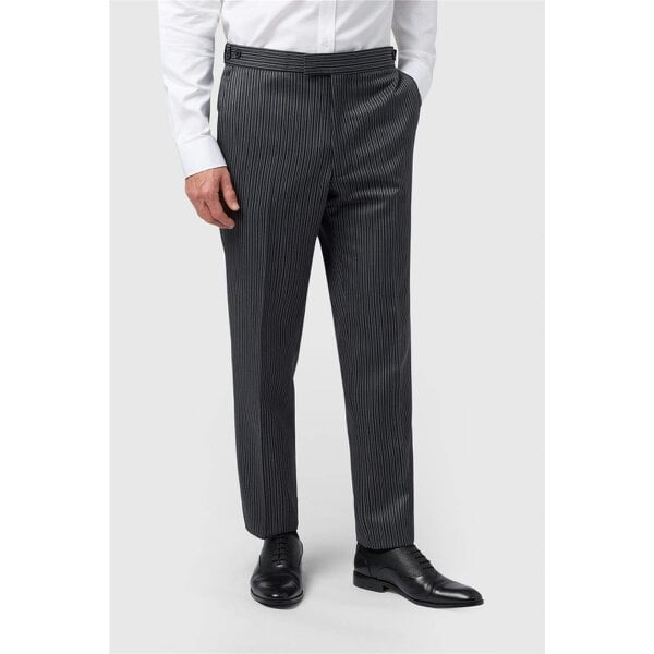 Alexandre Silver Alexandre Regular Fit Berwick Wool Striped Masonic Trousers