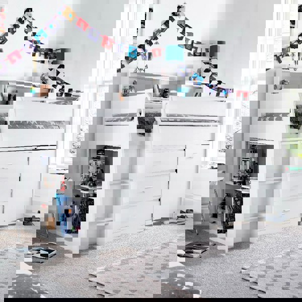 Bedmaster Ersa Mid Sleeper Storage Bed And Desk