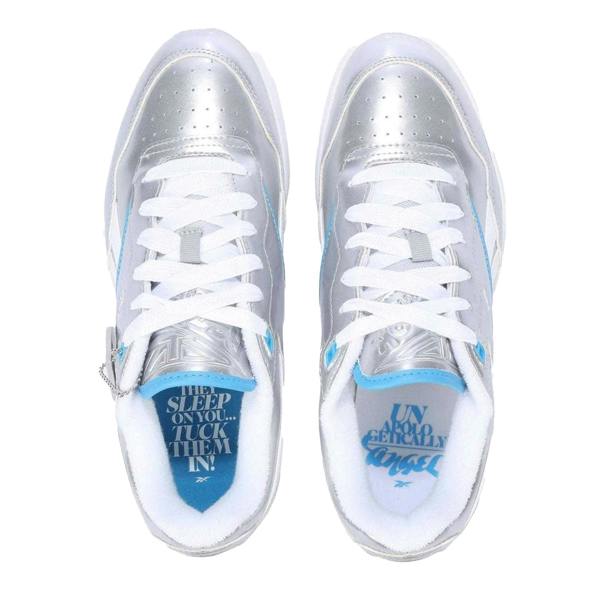 Reebok Womens/Ladies BB 4000 II Metallic Leather Trainers - Silver - 
