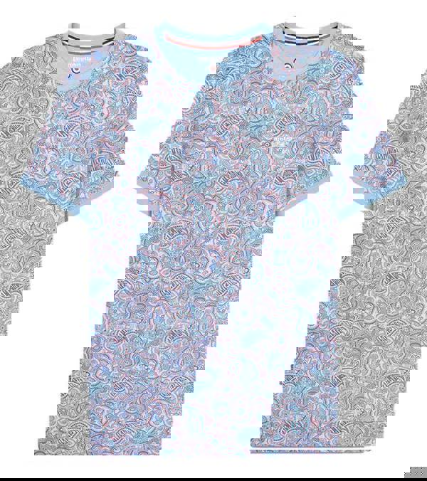 Lambretta Mens All Over Paisley Branded Retro Casual T-Shirt