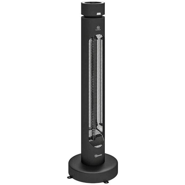 Bobobiy 2000 W Electric Infrared Patio Heater, Free Standing Oscillating Outdoor Garden Heater with Knob/Remote Control, Black