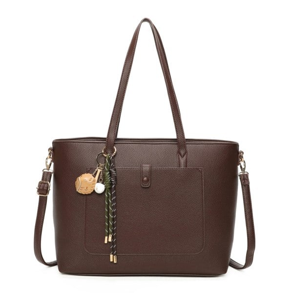 Kitise Structured Tote Handbag with Detachable Crossbody Strap