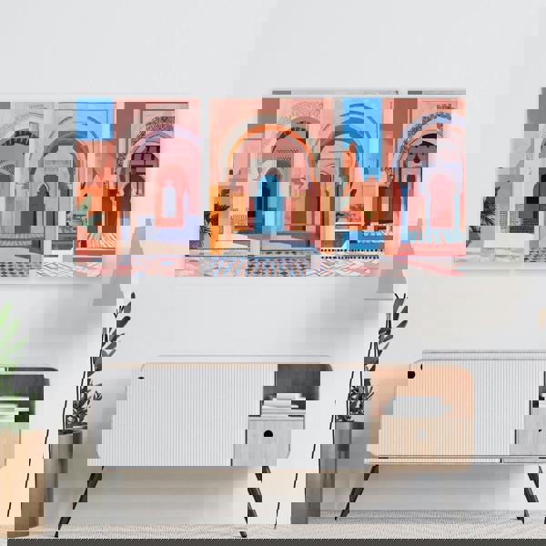 Wall Art For Living Room Framed | Set of 3 Moroccan Inspired Wall art Prints