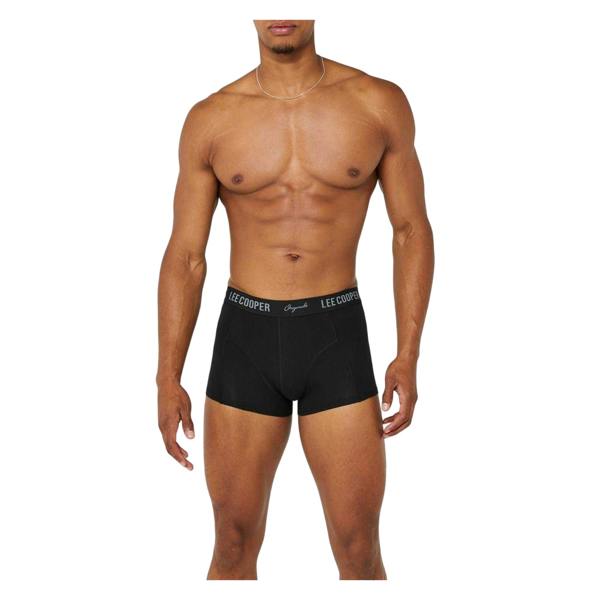 Lee Cooper Mens Cooper Essential Boxer Shorts (Pack of 5) - Black - 