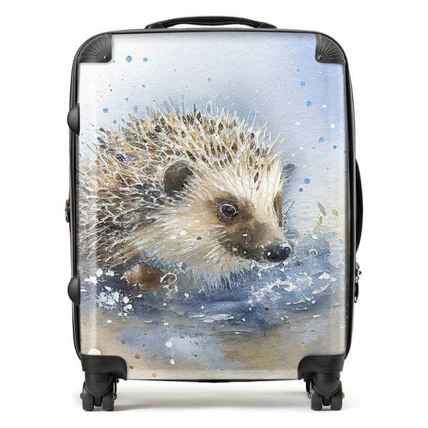 Warren Reed Hedgehog Watercolour Suitcase