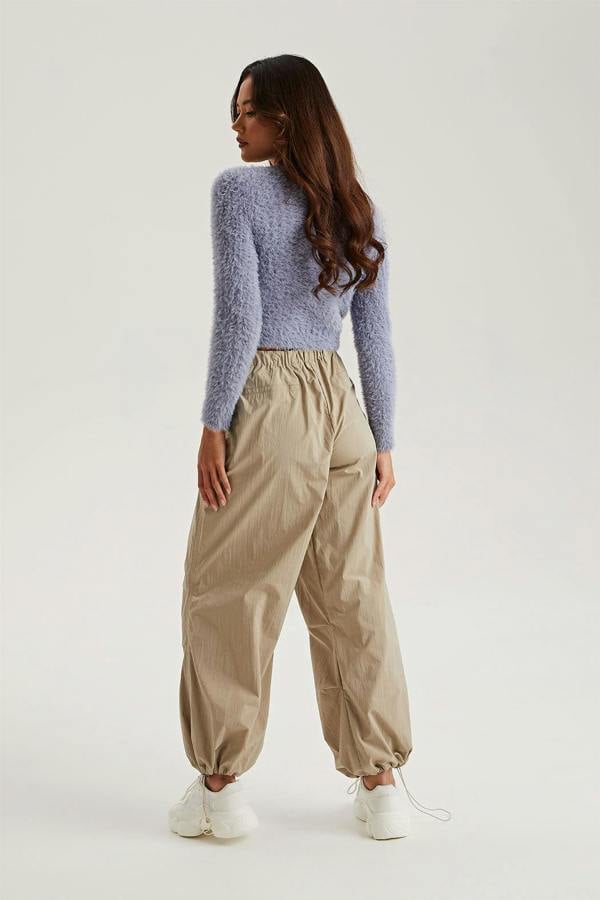 Urban Bliss Fluffy Cut Out Cropped Jumper
