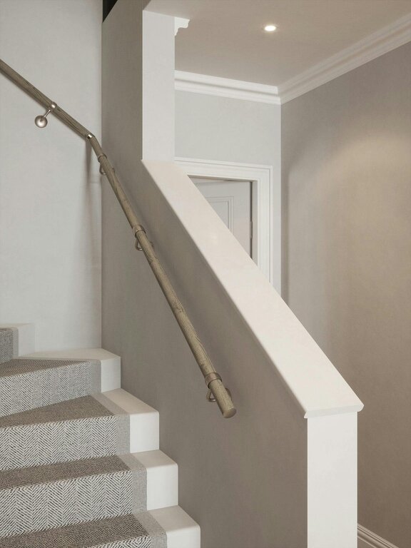 Handrails Direct Wappenbury Grey Straight Flight Handrail