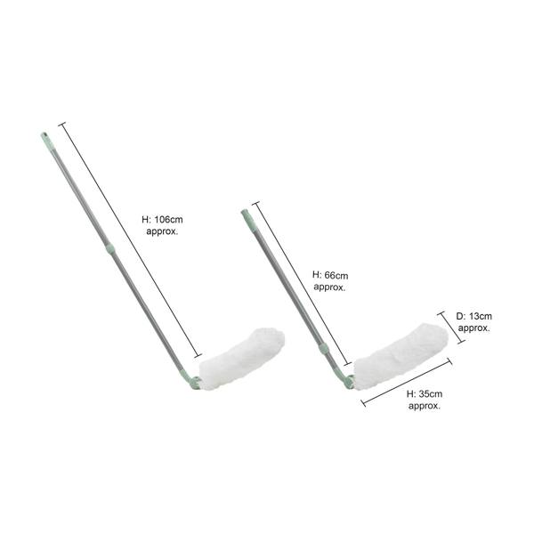 JVL Extendable Microfibre Duster - Green