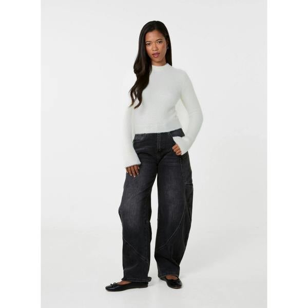 Pink Vanilla Fluffy Knit Cropped Jumper