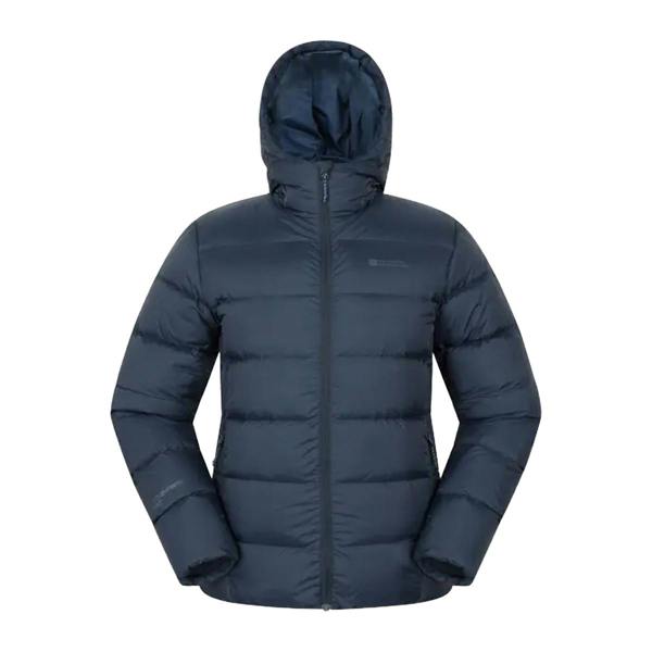 Mountain Warehouse Mens Stratus Down Packable Hooded Jacket - Navy