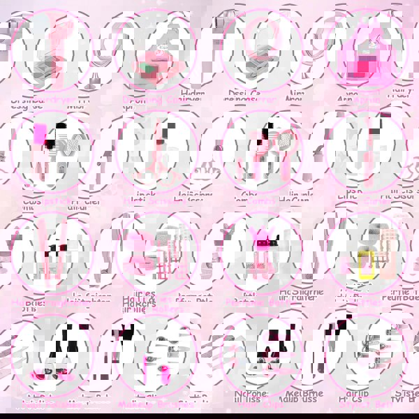 deAO Toys Pretend Makeup Set Hairdressing & Makeup Toy Set